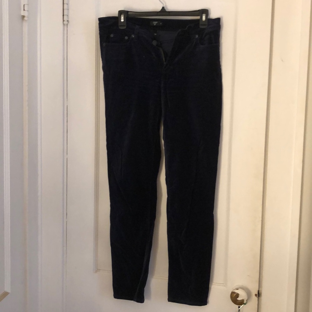 J. Crew Navy Velvet Pants